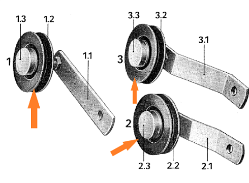 Ролик натяжной внутренний с валом К 531\ К527\ К547 : купить в Воронеже