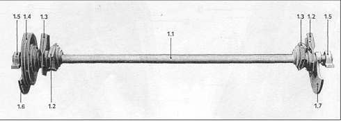 Вал привода решетного стана К-547, К-527 (в сборе): купить в Воронеже