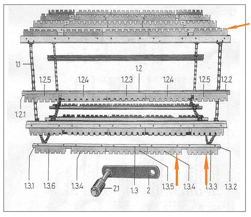 Щетка очистки верх. решета К-527 резин. (к-т 65шт) черные: купить в Воронеже