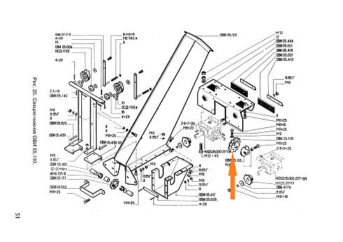 Звездочка нижн. гол. ОВИ 05.106 (Z=12, Фвнутр.=20): купить в Воронеже