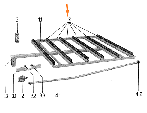 Щетка L=1080 (Петкус) 2х рядная: купить в Воронеже
