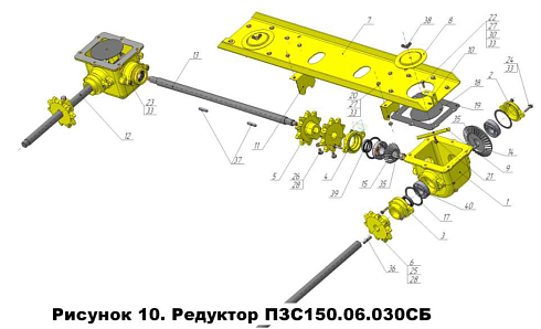 Крышка с редукторами ПЗС 150.06.030 (2 звезд. На загрузч. Вал 625 мм.): купить в Воронеже Крышка с редукторами ПЗС 150.06.030 (2 звезд. На загрузч. Вал 625 мм.): купить в Воронеже