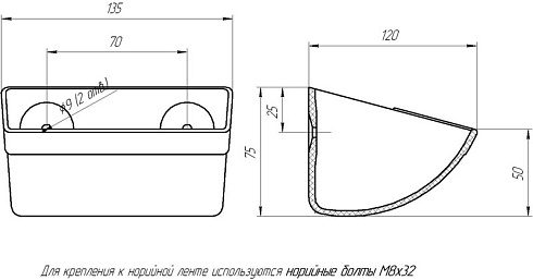 Ковш норийный полимерный МАСТУ 022: купить в Воронеже