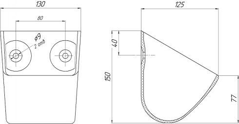 Ковш норийный полимерный МАСТУ 010: купить в Воронеже